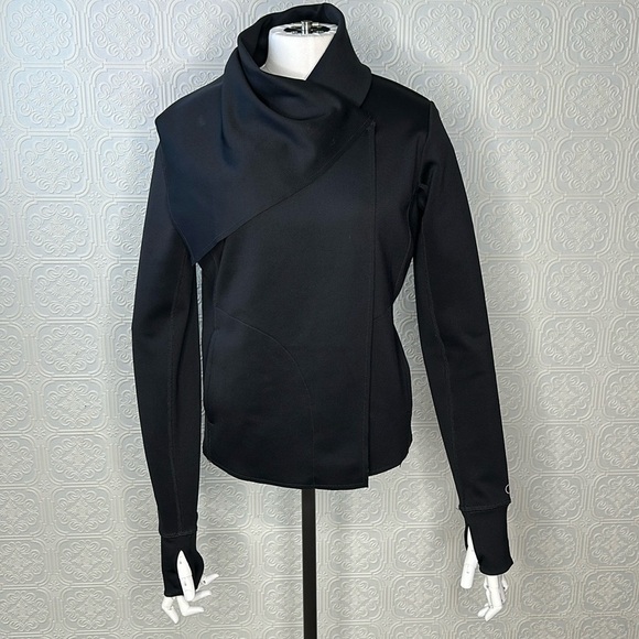 CALIA | Carrie Underwood Effortless Moto Jacket Caviar Black Size Small - Picture 2 of 13